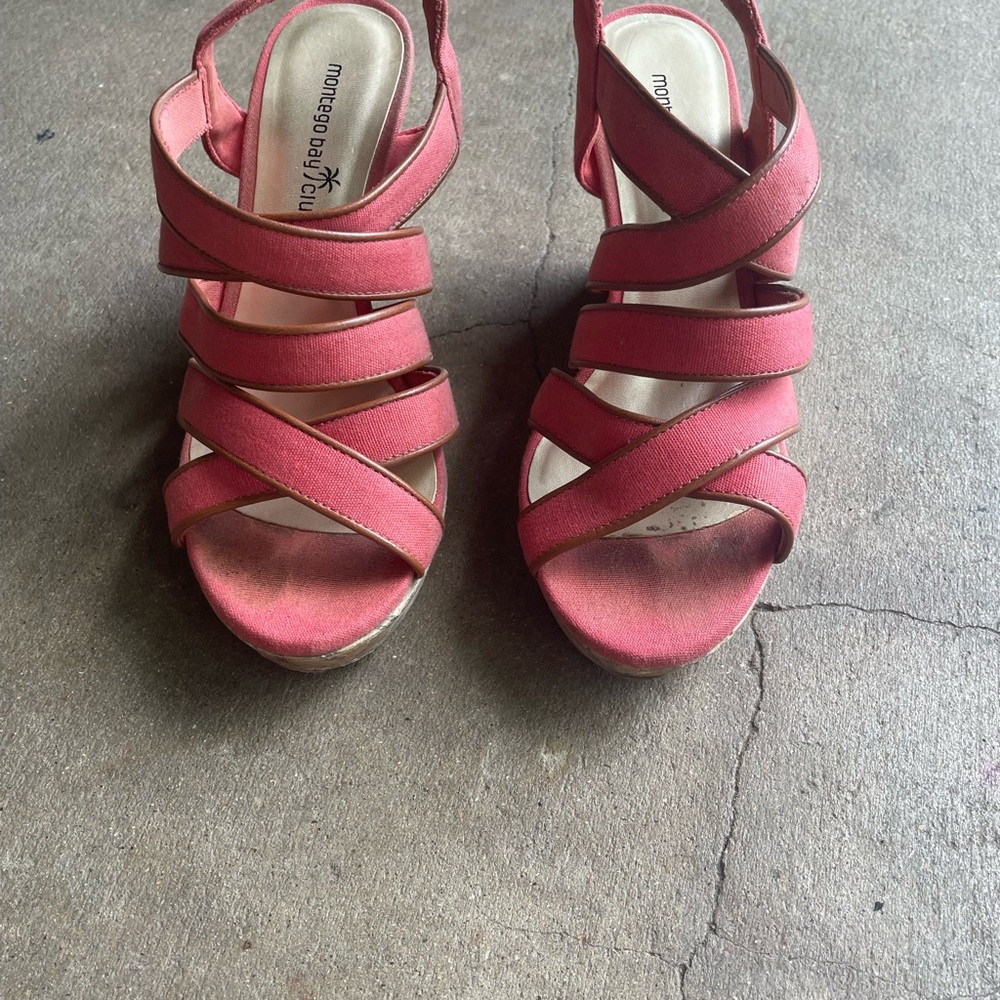 Montego Bay Club Pink Platform Sandals